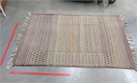 vintage faded afghan wool rug (~4ft x 6.5ft)
