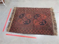 vintage afghan wool rug (3ft 3in x 4ft 8in)