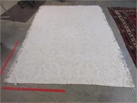 old off-white bedspread (~6ft x 8.5ft) 1of2