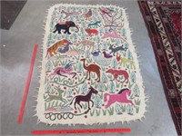 handmade wool african rug (3ft 8in x 5.5ft)