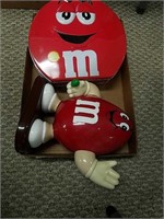 M & M dispenser and tin