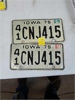 2 1975 license plates