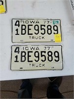 2 1977 license plates
