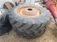 20.8x38 Goodyear tires on rims