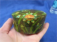 smaller hand painted india lidded trinket box