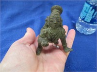 brass baby krishna statue ~3 inch tall (flat hat)