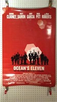 Oceans Eleven movie poster with George Clooney,