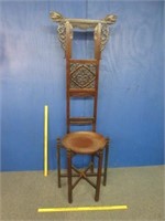 old chinese wash stand - 6ft tall - carved wood