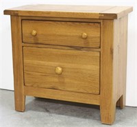Vaughan BASSETT Furniture 2-Drawer Oak Night Stand