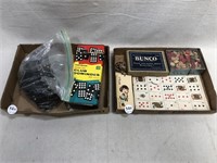 Dominoes, games, cards, checkers