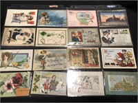 old Christmas cards, old postcards