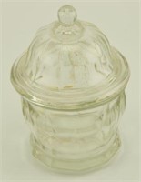Lot #186 - Pattern glass covered tobacco jar