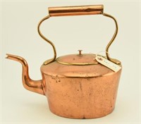 Lot #171 - Early copper 8-quart tea kettle