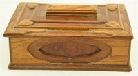 Lot #110 - Walnut and Burl carved dresser top