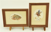 Lot #74 - (2) Framed watercolors of woodcock