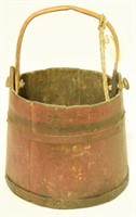 Lot #116 - Primitive well bucket in old red