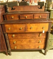 Lot #5 - Early Empire Period 8 drawer Tiger