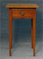 19THC. APPLEWOOD COUNTRY HEPPLWHITE 1 DRAWER STAND