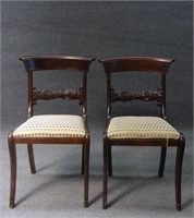 PR OF LATE CLASSICAL BOSTON SIDE CHAIRS
