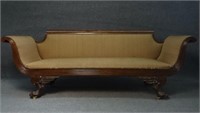 CLASSICALLY CARVED NEW YORK CITY SOFA IN