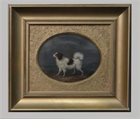 19THC. O/PANEL "A LOYAL DOG" UNSGND 7" X 9"