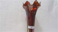 Fenton 10" purple Diamond Rib vase-