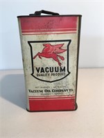 Vacum oil company 1 gallon tin