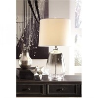 Jaslyn Glass Table Lamp - Silver Finish
