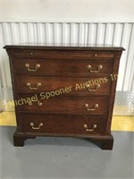 SOLID MAHOGANY CHIPPENDALE STYLE BACHELORS CHEST