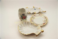 FOUR ASSORTED LIMOGES HAND PAINTED PIECES