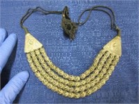 old asian handmade necklace - heavy (4 strand)