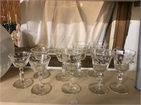 Large Lot of Pretty Etched Glassware