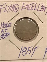 1857 FLYING EAGLE PENNY. CLEAR DATE