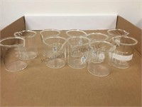 GROUP OF GLASS BEAKERS