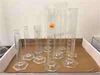 GROUP OF ASSORTED GLASS BEAKERS