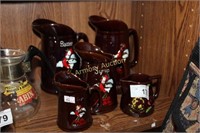ASSORTMENT OF PITCHERS - ROOSTER DECORATED