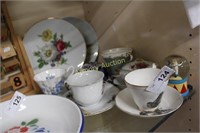LOT - PLATES - CUPS AND SAUCERS - GLOBE - ETC.