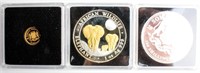 Coin African Wildlife 3 Coin Set with Gold