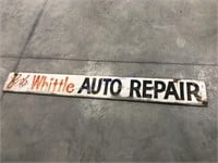 Bob Whittle Auto Repair wood sign