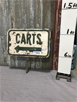 Carts metal sign