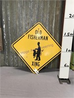 Old Fisherman XING metal sign