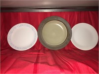 Three individual plates