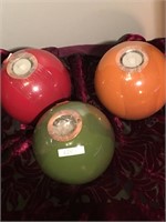 Three ball candle holders