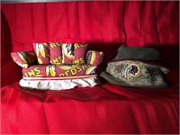 Redskins couch and hat