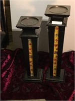 Set(2) of black candle holders