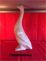 Pink/White Porcelain Duck Figurine