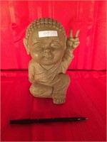 Little Monk Peace Sign Figurines