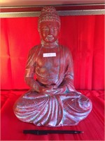 Red Buddha Statue 9"
