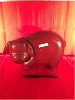 Wooden Red Pig Figurines