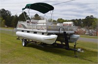 2001 SUNTRACKER PARTY BARGE & TRAILER